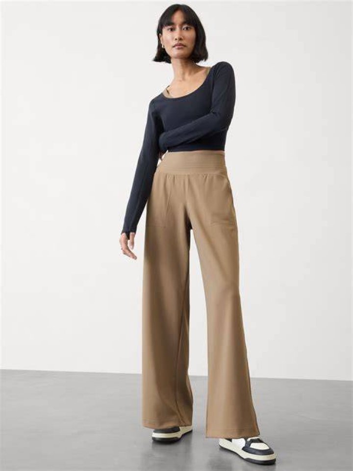 ALANYA PANT Highwaisted, wideleg pants Cropped Linen Pants, Cropped