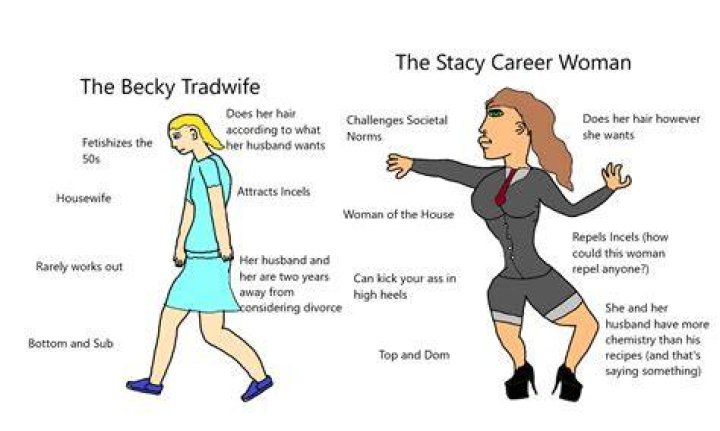 Becky Tradwife vs Stacy Career Woman by syppy1 on DeviantArt