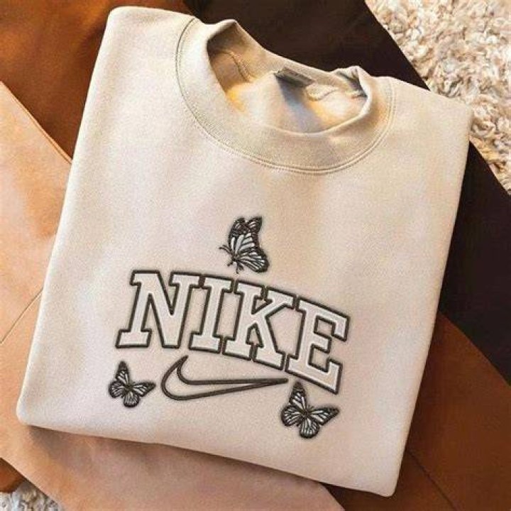 Nike Butterfly Crewneck Sweatshirt Nike embroidered crewneck Etsy in
