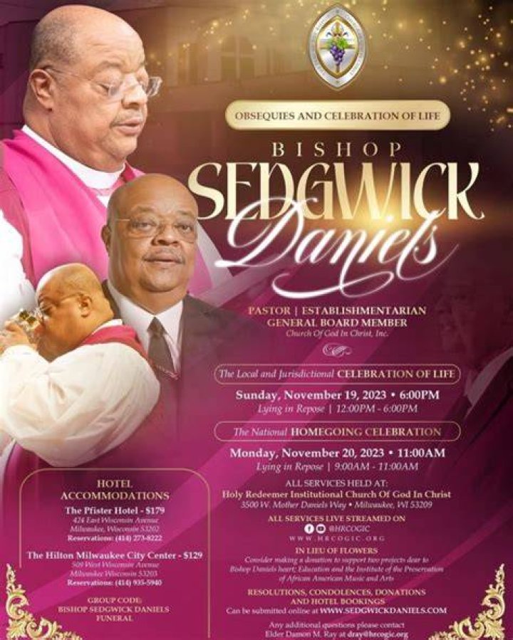 Sedgwick Daniels, General Board Member of the COGIC, Tragically